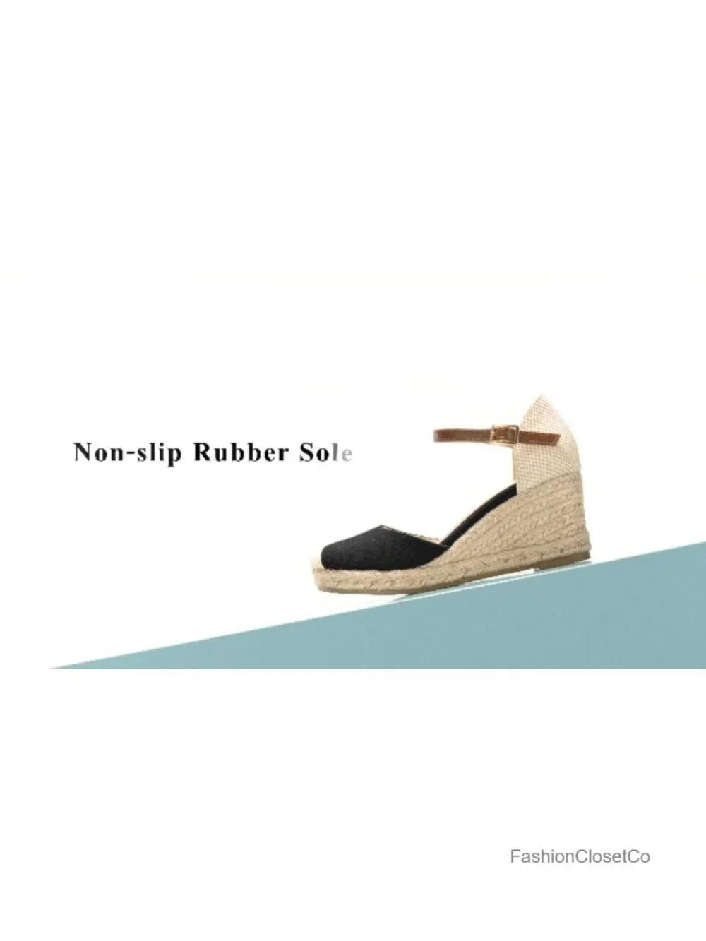 Espadrille Wedge Sandals Closed Toe 2.76